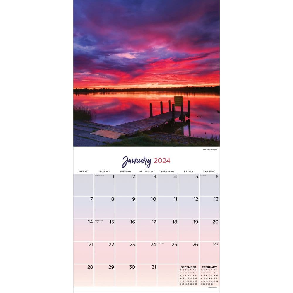 Sunsets 2025 Wall Calendar