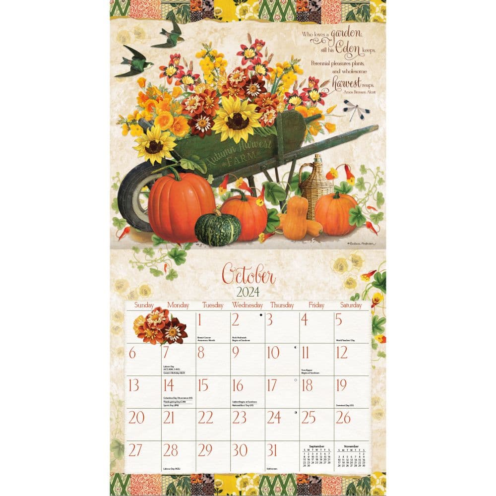 Garden Botanicals 2024 Wall Calendar