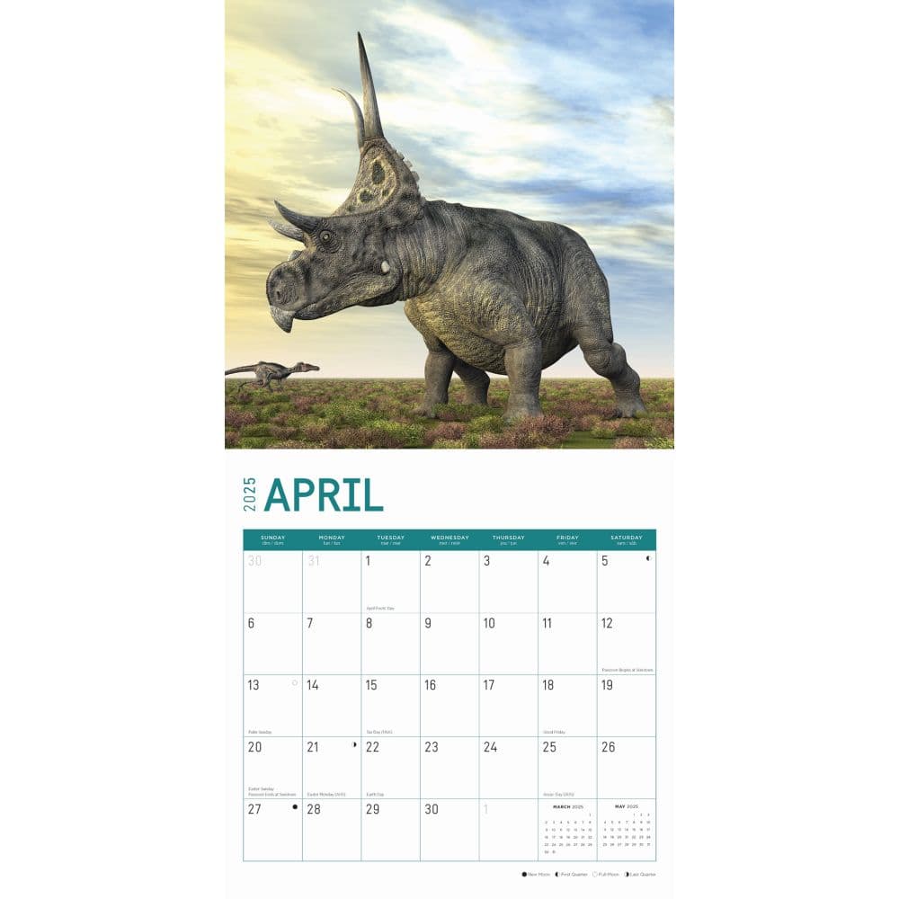 Dinosaurs 2025 Wall Calendar
