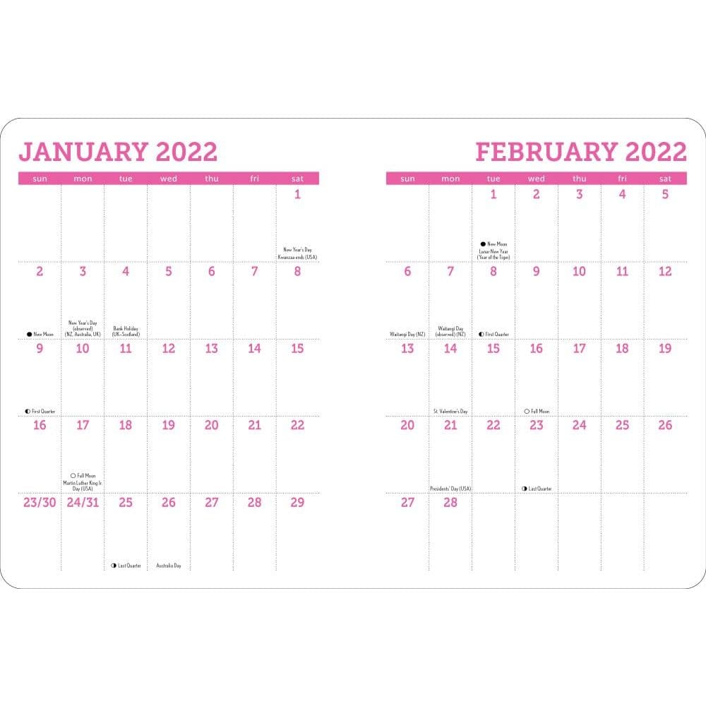 Buddhist Calendar 2023 Tiny Buddha 2022 Monthly Weekly Planner Calendar