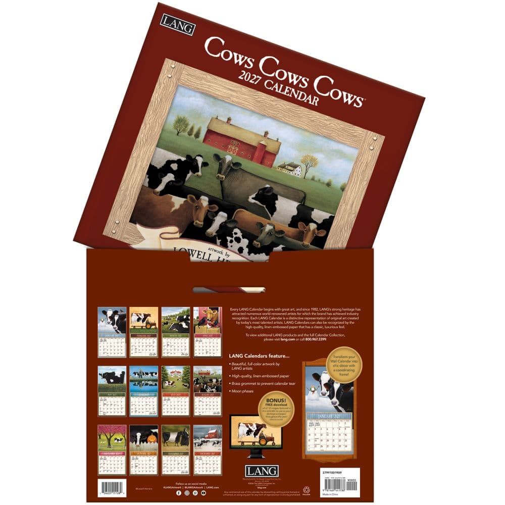 Cows Cows Cows 2027 Wall Calendar by Lowell Herrero First Alternate Image