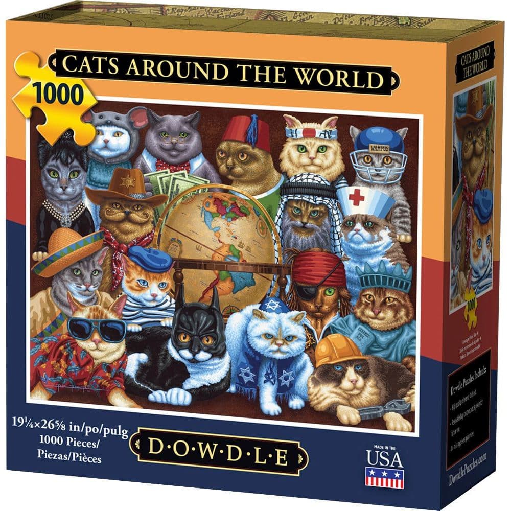 Cats Around the World 1000pc Puzzle