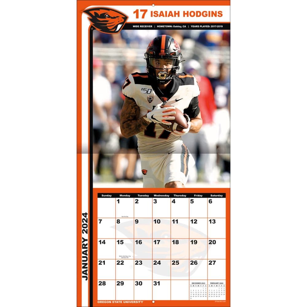 COL Oregon State Beavers 2024 Wall Calendar Second Alternate Image width=&quot;1000&quot; height=&quot;1000&quot;