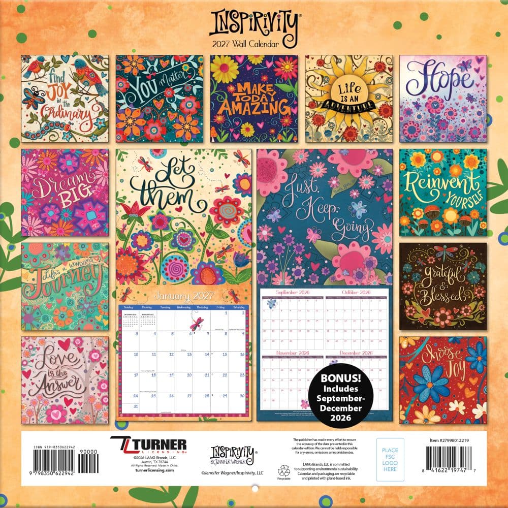 Inspirivity 2027 Wall Calendar by Jennifer Wagner First Alternate Image