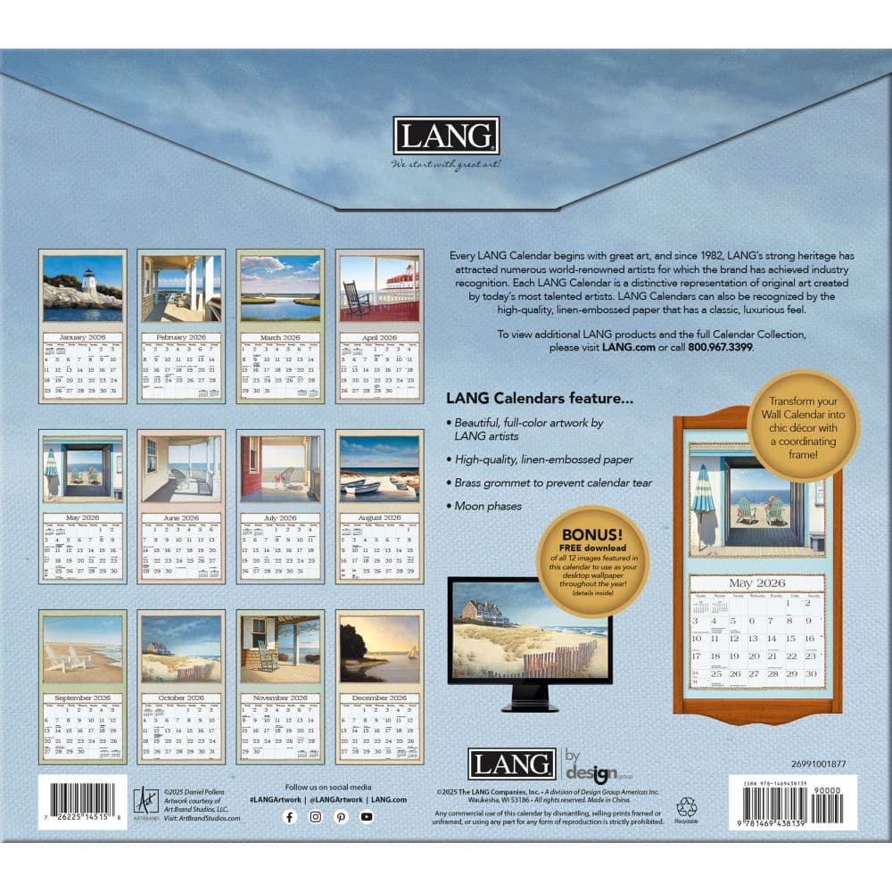 Seaside 2026 Wall Calendar by Daniel Pollera_ALT2