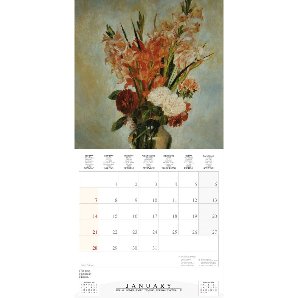 Renoir Flowers Still Life 2024 Wall Calendar Second Alternate Image width=&quot;1000&quot; height=&quot;1000&quot;