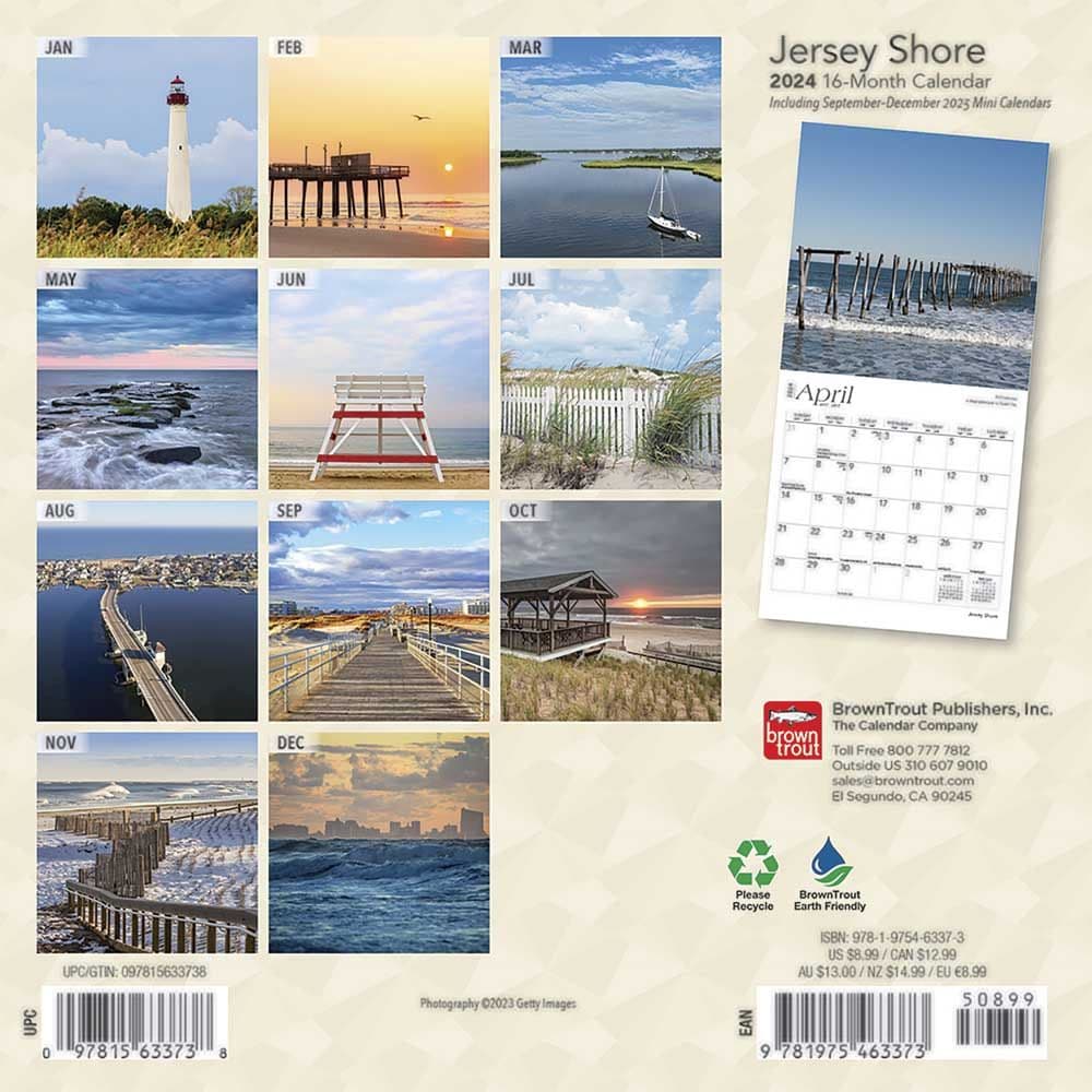 Jersey Shore 2024 Mini Wall Calendar