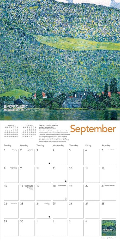 Klimt Landscapes 2024 Wall Calendar