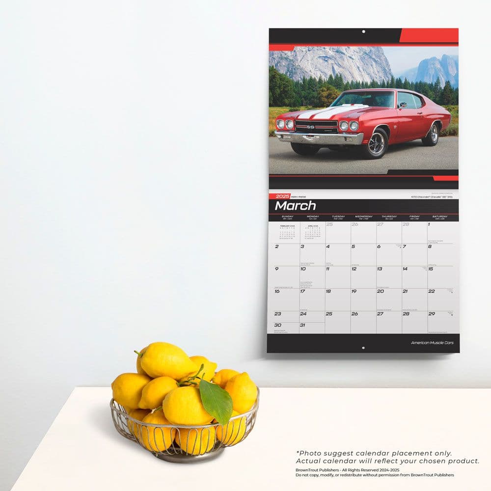 American Muscle Cars Deluxe 2025 Wall Calendar Third Alternate Image width=&quot;1000&quot; height=&quot;1000&quot;