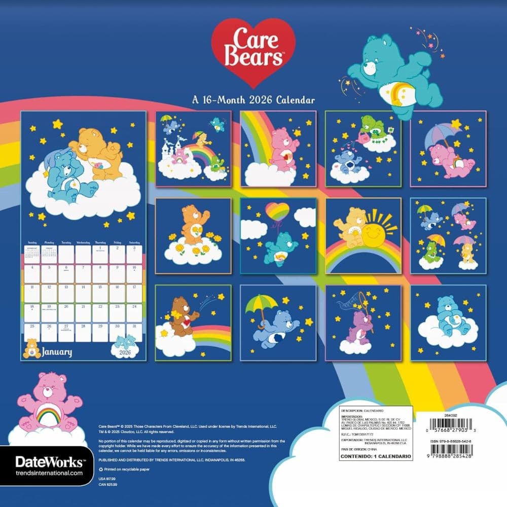 Care Bears 2026 Wall Calendar First Alternate Image