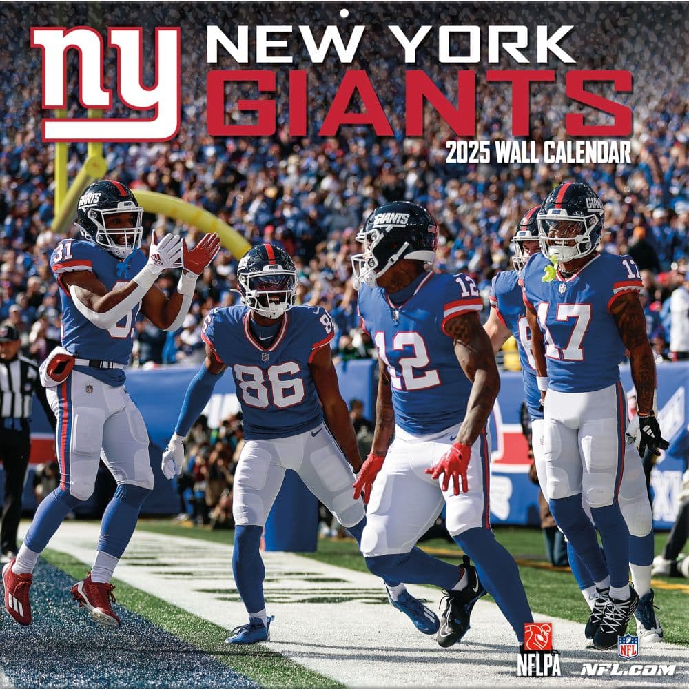 NFL New York Giants 2025 Wall Calendar Main Image