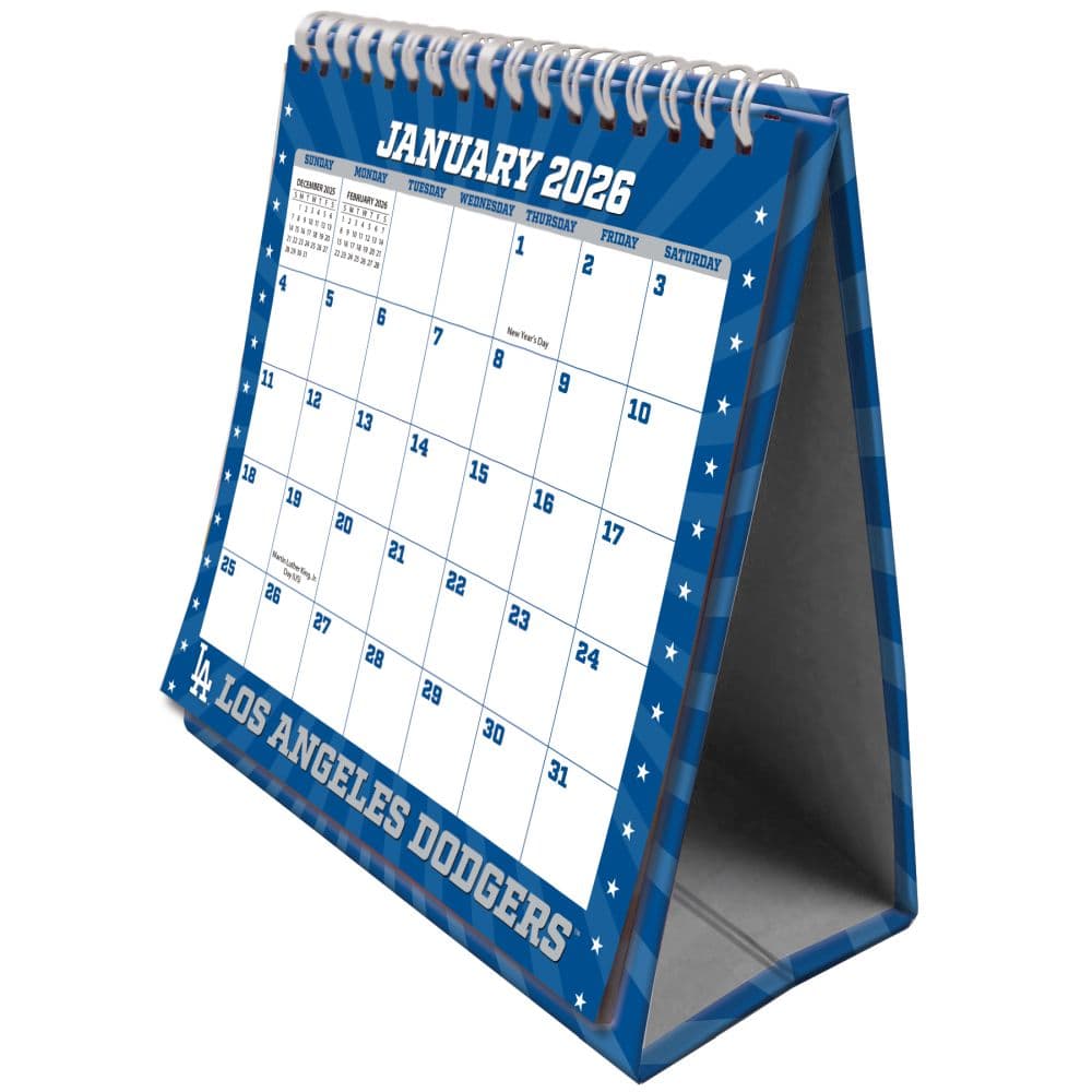 MLB Los Angeles Dodgers 2026 Easel Desk Calendar First Alternate image