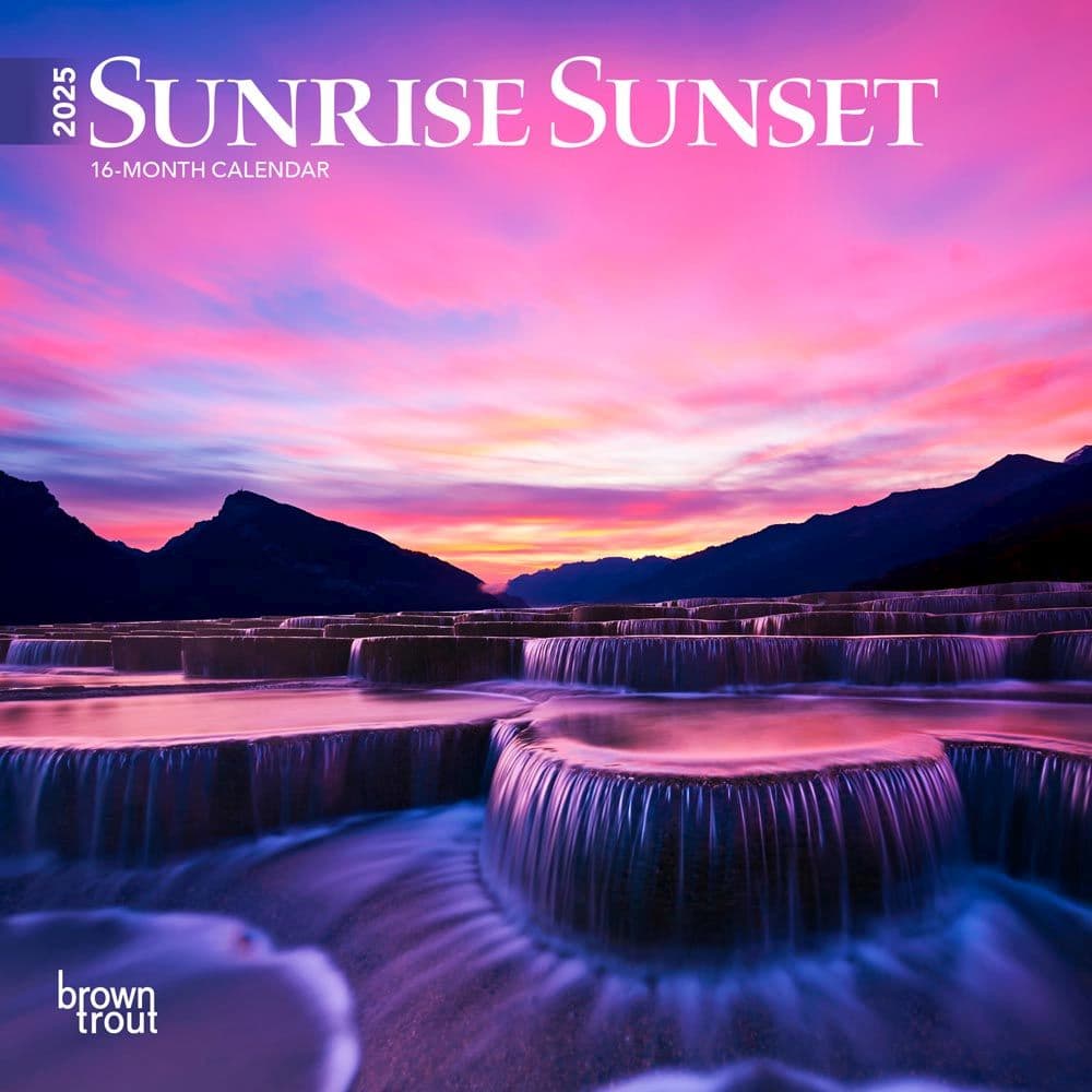 Sunrise Sunset 2025 Mini Wall Calendar Main Image