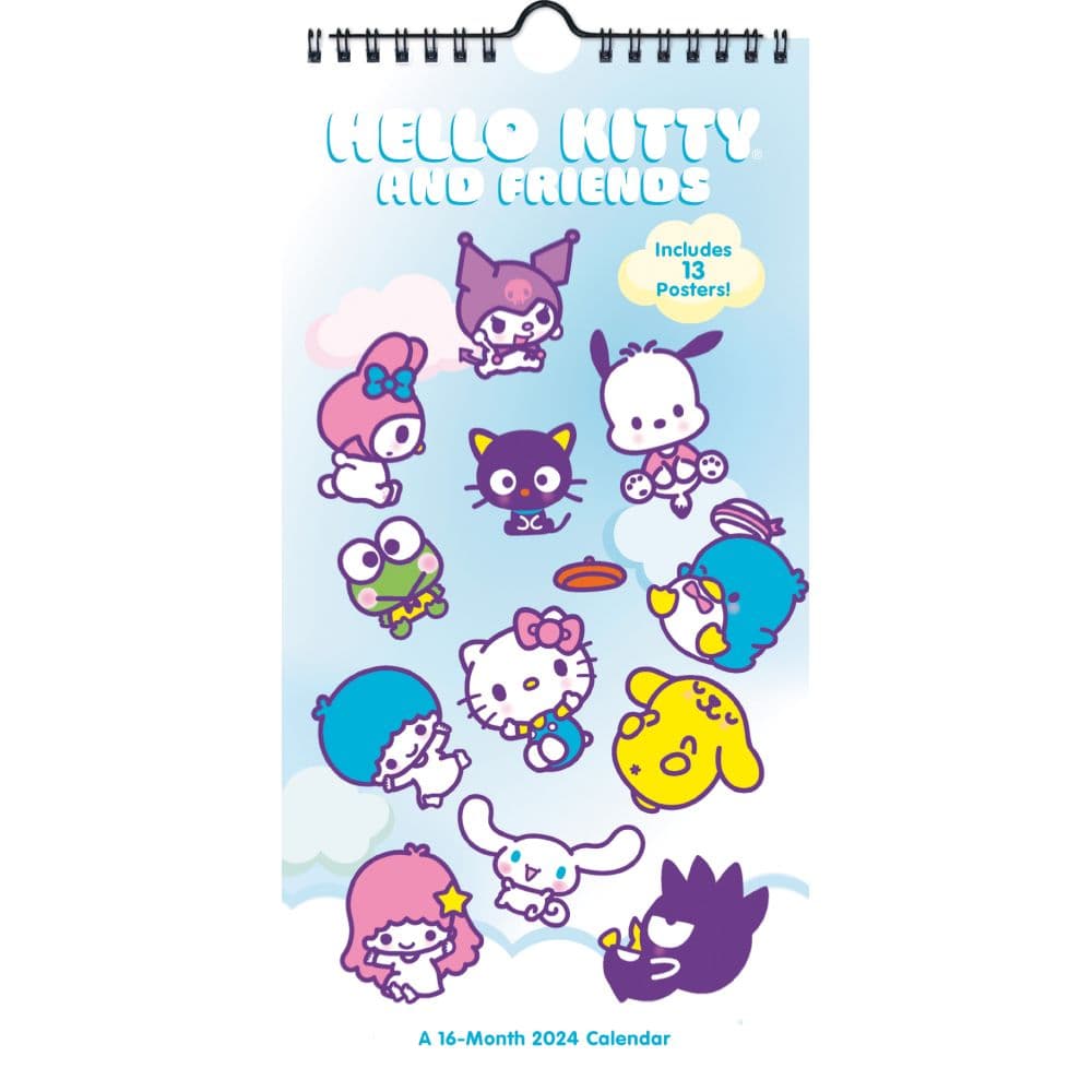 Hello Kitty and Friends 2024 Slim Wall Calendar Main