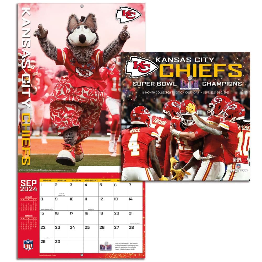 NFL Kansas City Chiefs 2025 Mini Wall Calendar Third Alternate Image