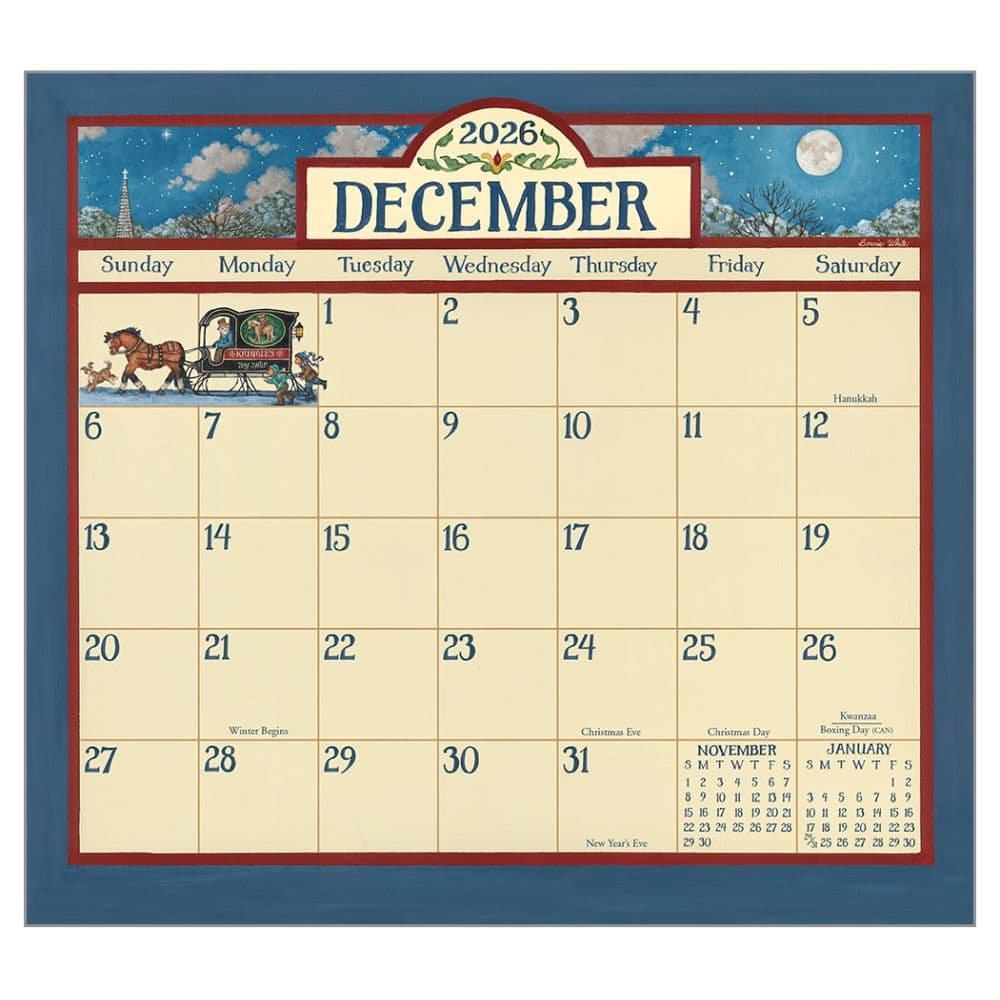 Folk Art by Bonnie White 2026 Wall Calendar Third Alternate Image