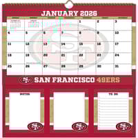 image NFL San Francisco 49ers 2026 Memomate Spiral Wall Calendar