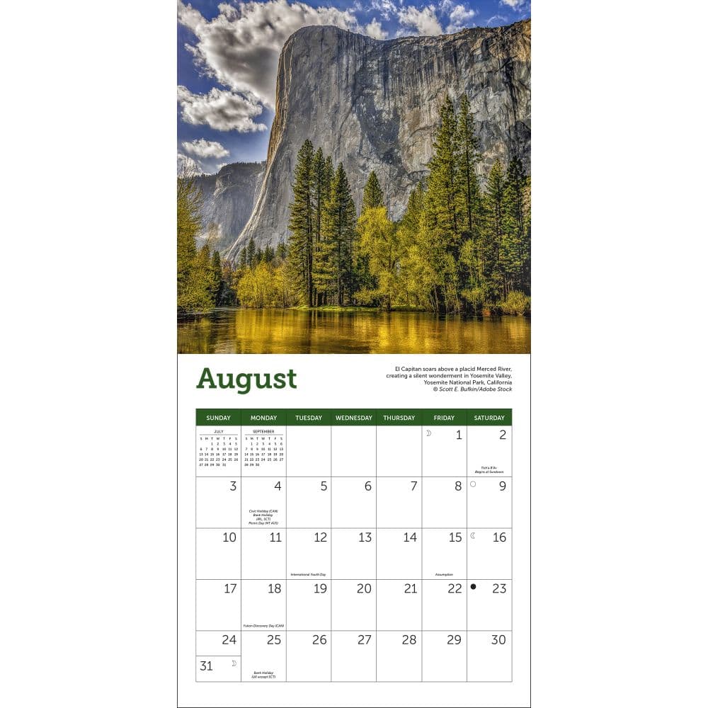 National Parks 2025 Mini Wall Calendar Third Alternate Image width="1000" height="1000"
