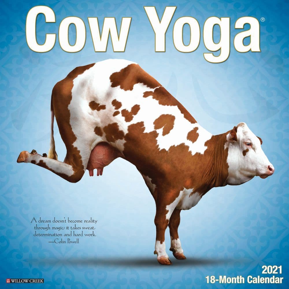 Cow Yoga Wall Calendar