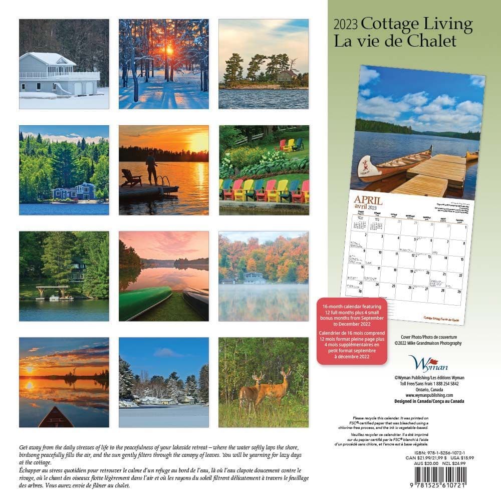 Calendrier Publisher 2023 Cottage Living 2023 Wall Calendar - Calendars.com