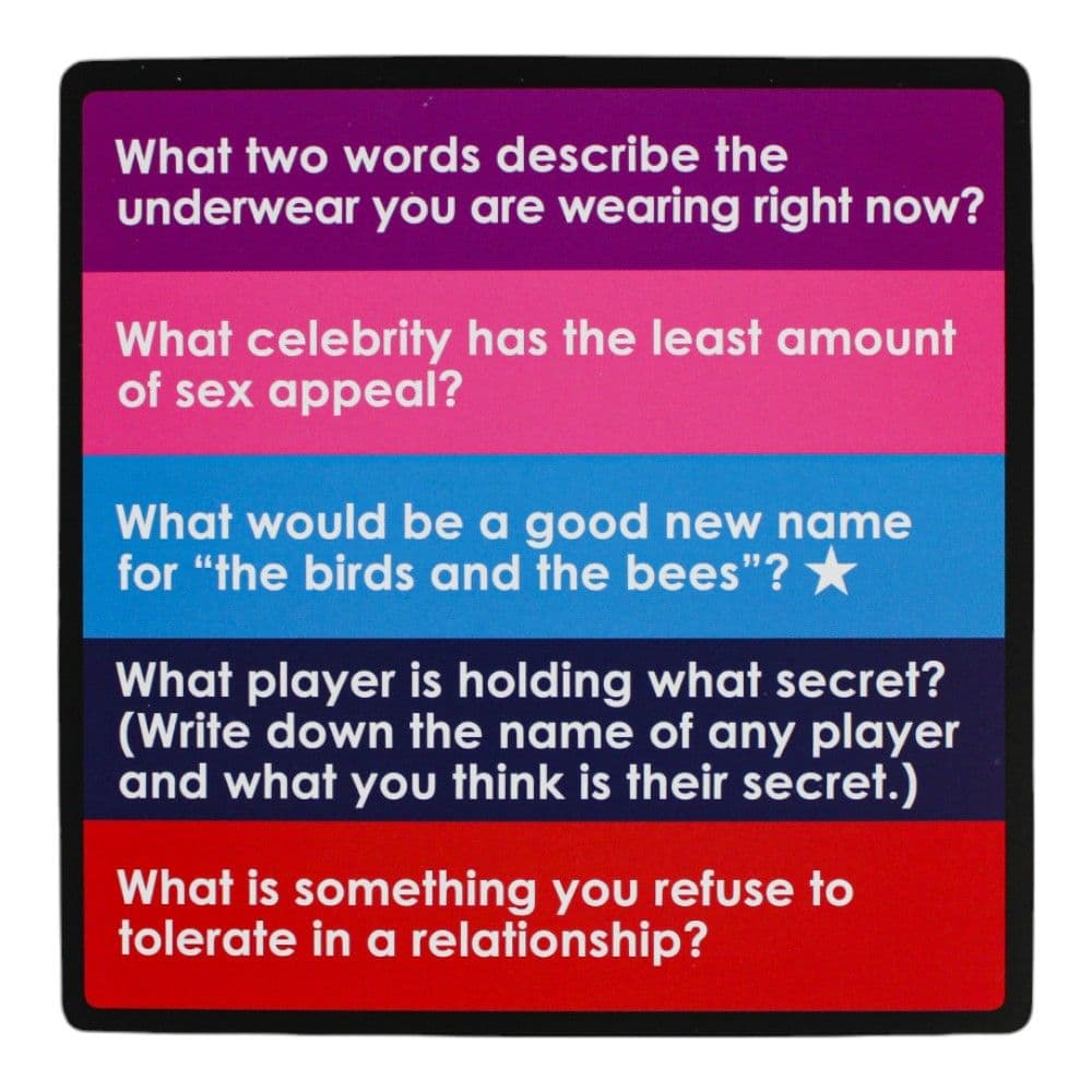 Adult Loaded Questions Board Game Fourth Alternate Image