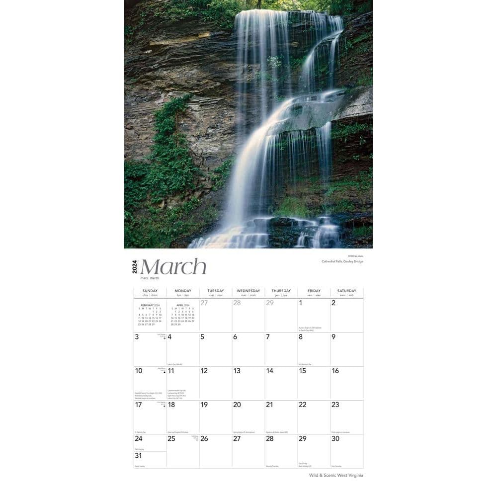 West Virginia Wild and Scenic 2024 Wall Calendar