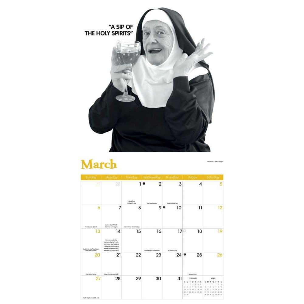 Fun 2022 Calendar Fun Nuns 2022 Wall Calendar - Calendars.com