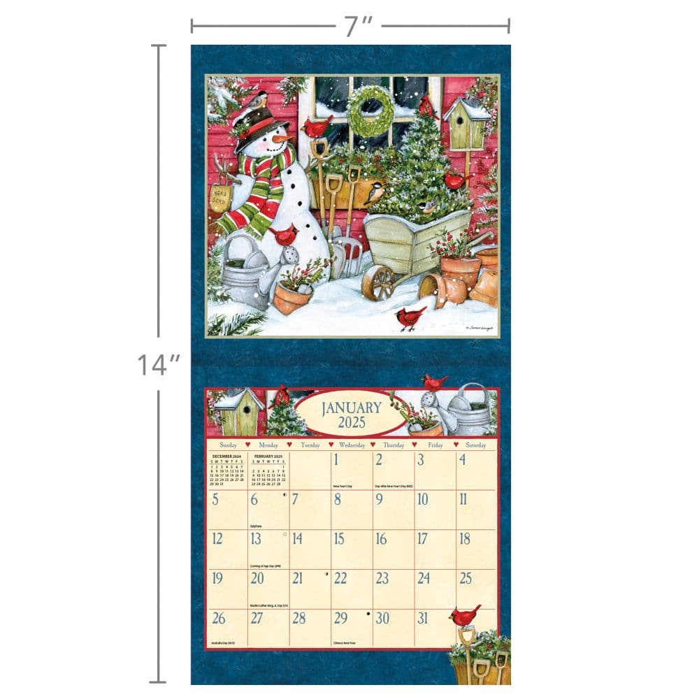 Heart and Home  by Susan Winget 2025 Wall Mini Calendar_Fifth Alternate