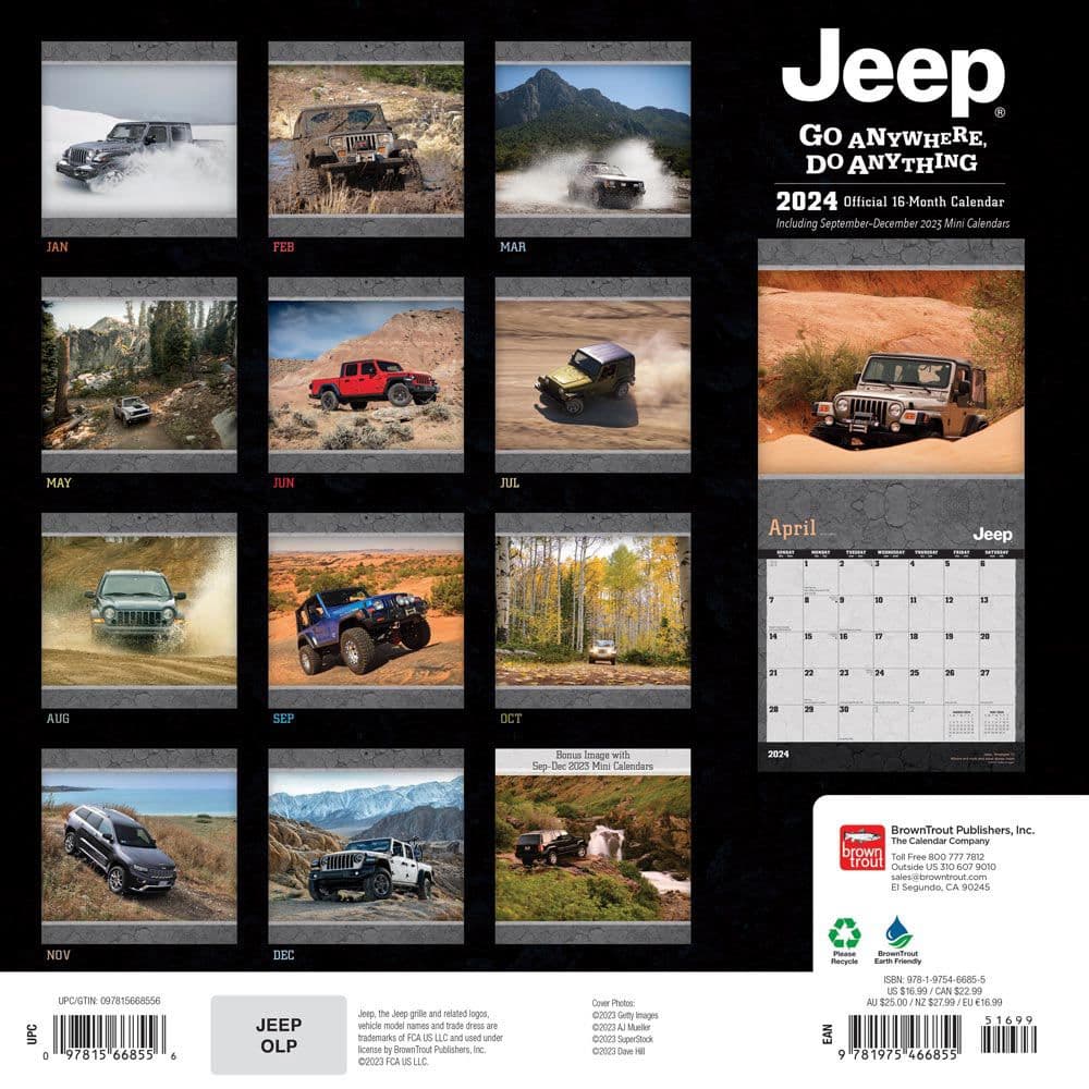 Jeep 2024 Wall Calendar