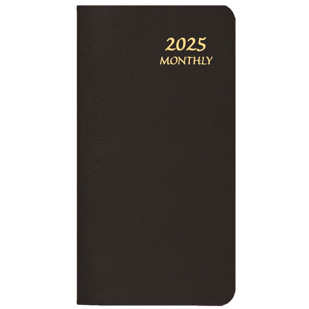 Black Monthly 2025 Pocket Planner