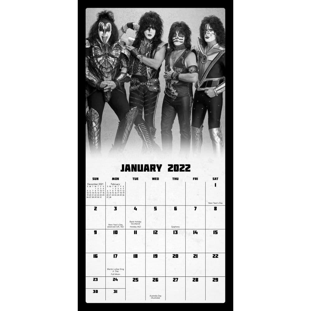 Kiss Special Edition Kit 2022 Wall Calendar - Calendars.com