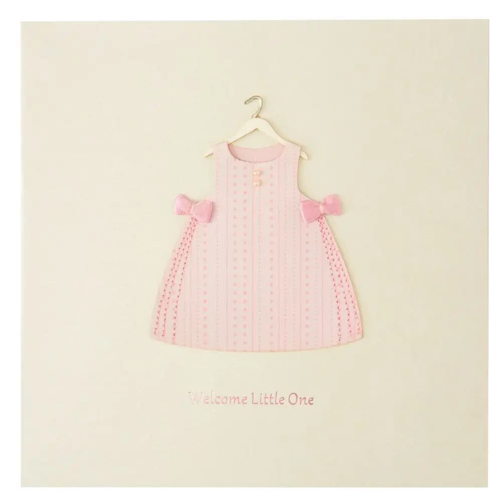 Classic Girl Outfit New Baby Card front