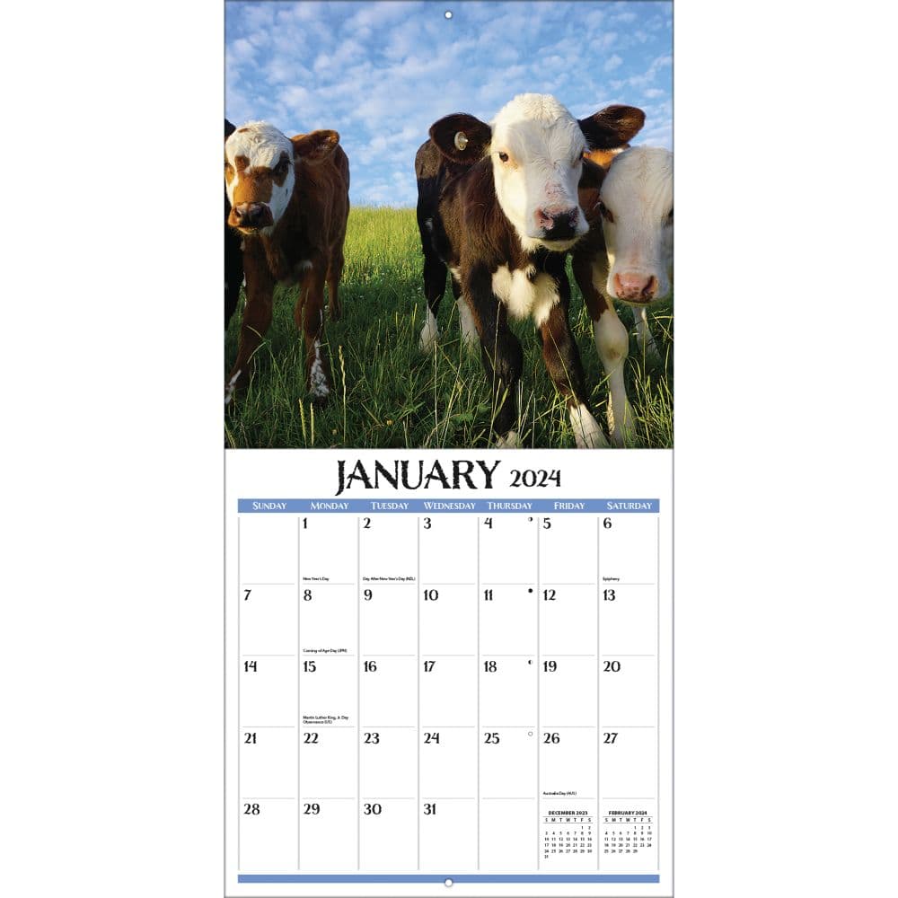 On The Farm 2024 Wall Calendar