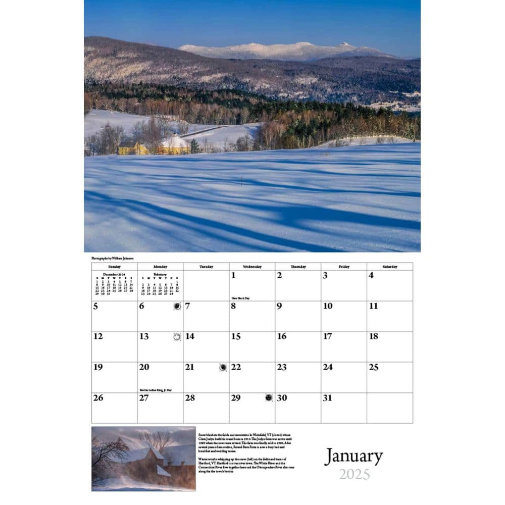 New England Seasons 2025 Wall Calendar Second Alternate Image width="1000" height="1000"