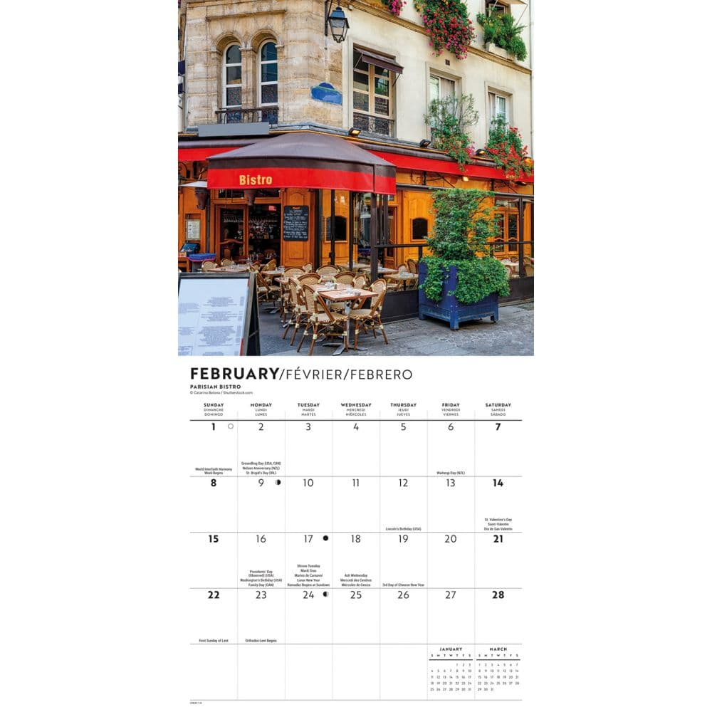 Parisian Lifestyle 2026 Mini Wall Calendar Second Alternate Image