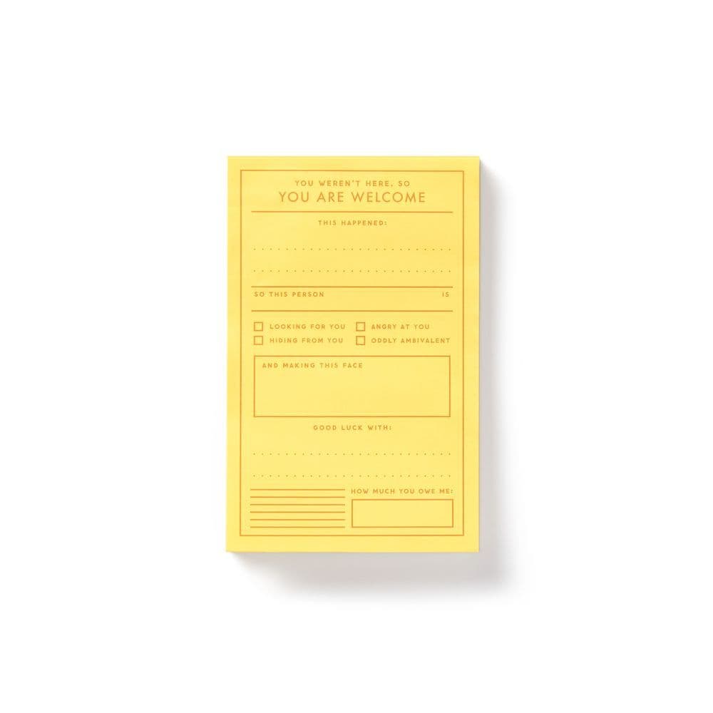 Chronicle Books You Are Welcome Memo Pad