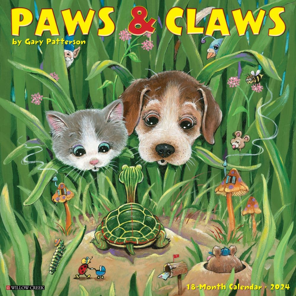 Paws and Claws Patterson 2024 Wall Calendar Main Image