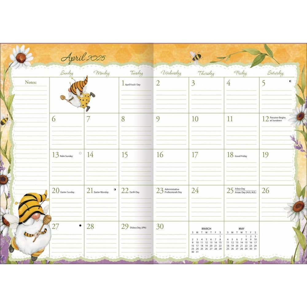 Gnome Sweet Gnome by Susan Winget 2025 Monthly Planner Third Alternate Image width=&quot;1000&quot; height=&quot;1000&quot;