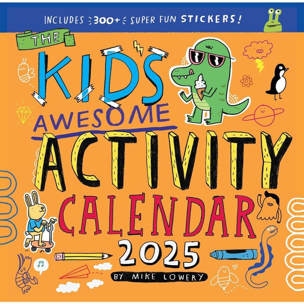 Kids Awesome Activity 2025 Wall Calendar