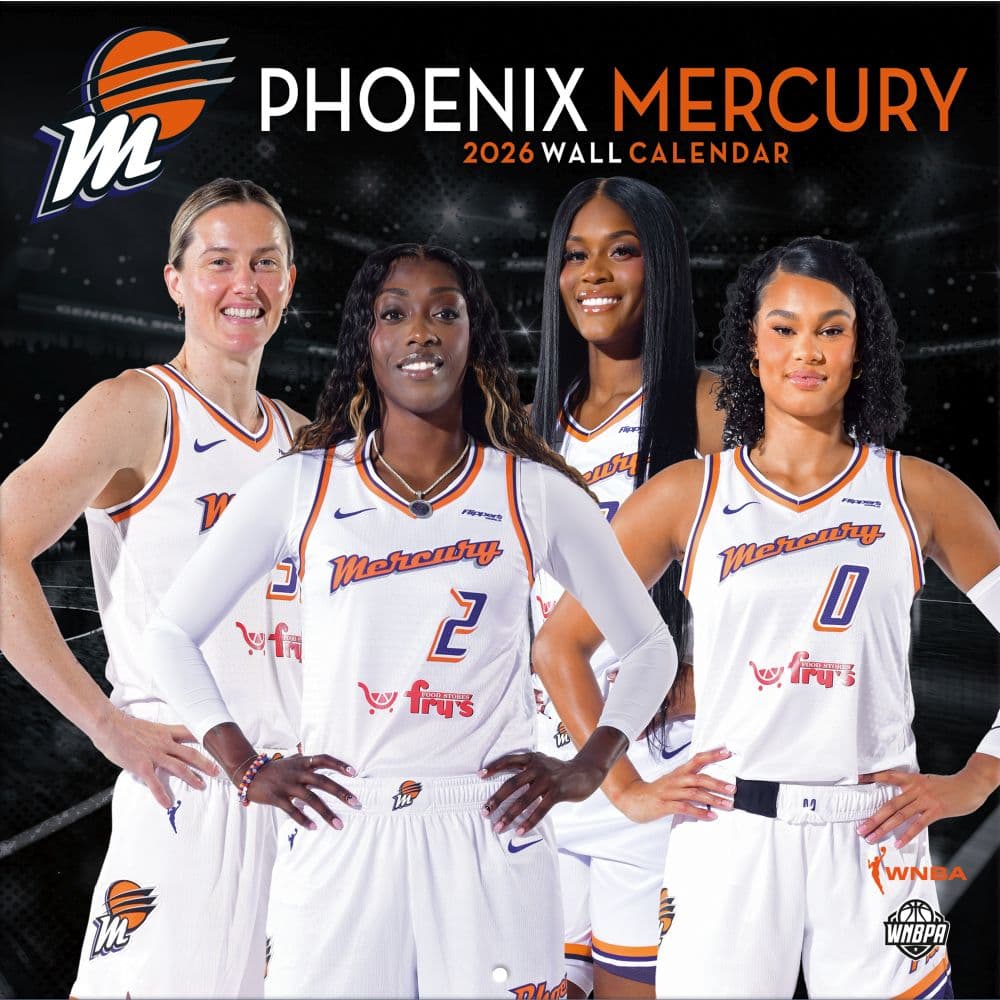 image WNBA Phoenix Mercury 2026 Wall Calendar Main Product Image