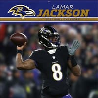 image NFL Baltimore Ravens Lamar Jackson 2027 Wall Calendar Main Product Image