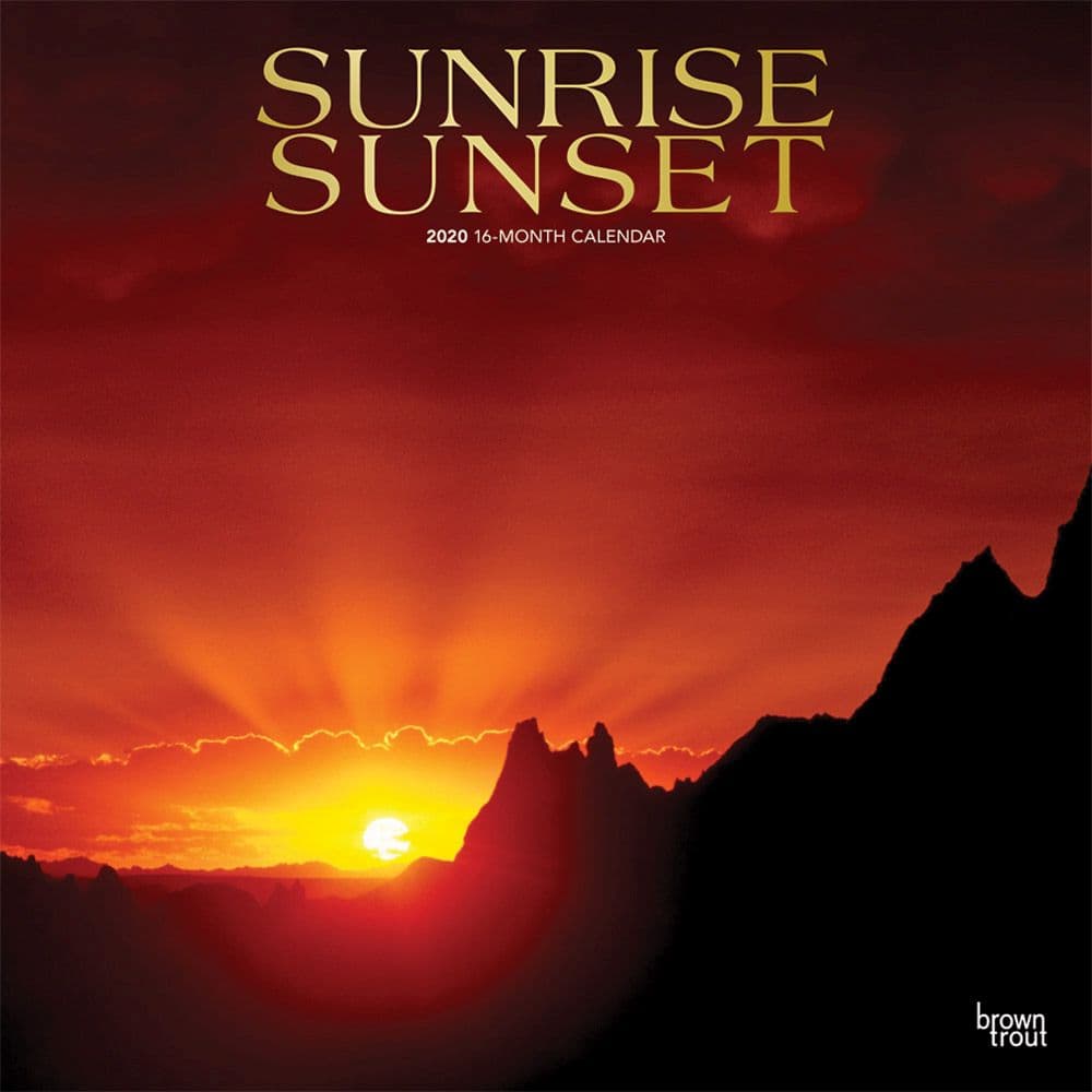 Sunrise Sunset Wall Calendar