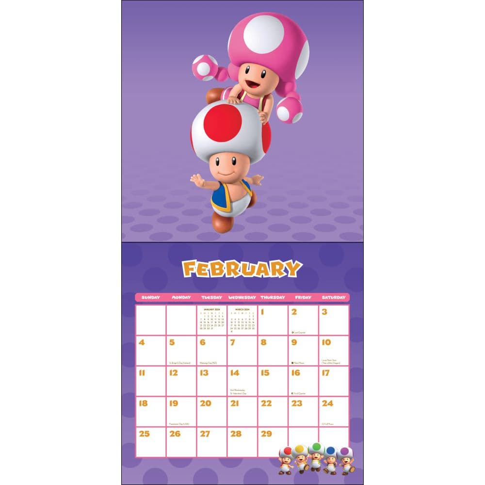 Super Mario Brothers 2024 Wall Calendar