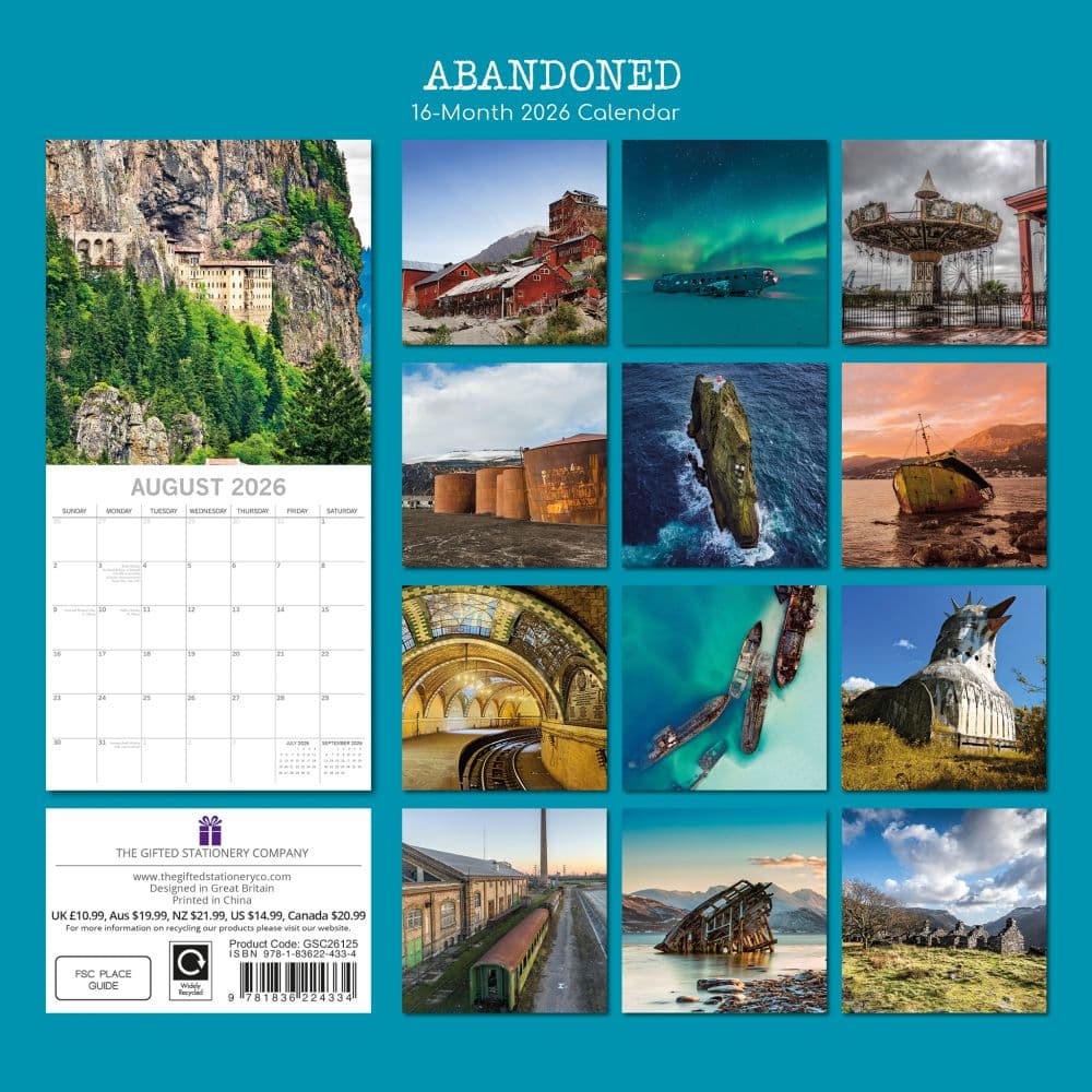 Abandoned 2026 Wall Calendar First Alternate Image