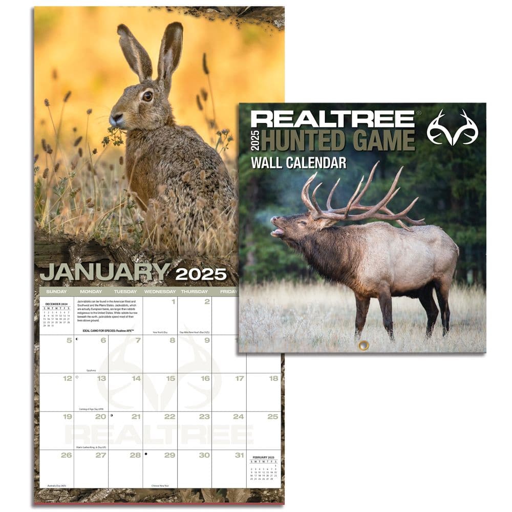 Realtree Hidden Hunter 2025 Mini Wall Calendar Third Alternate Image