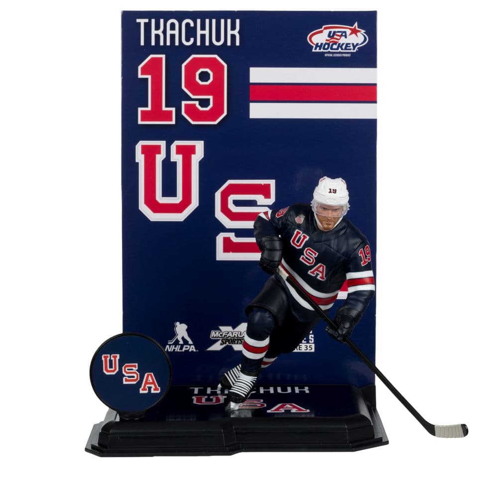 image Team USA Matthew Tkachuk 7-Inch Hockey Figure Main Product Image