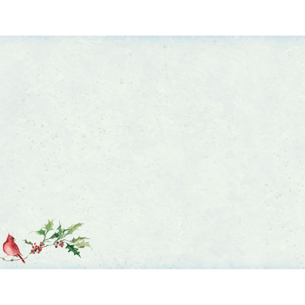 Cardinal and Berries Boxed Christmas Cards by Susan Winget Third Alternate Image