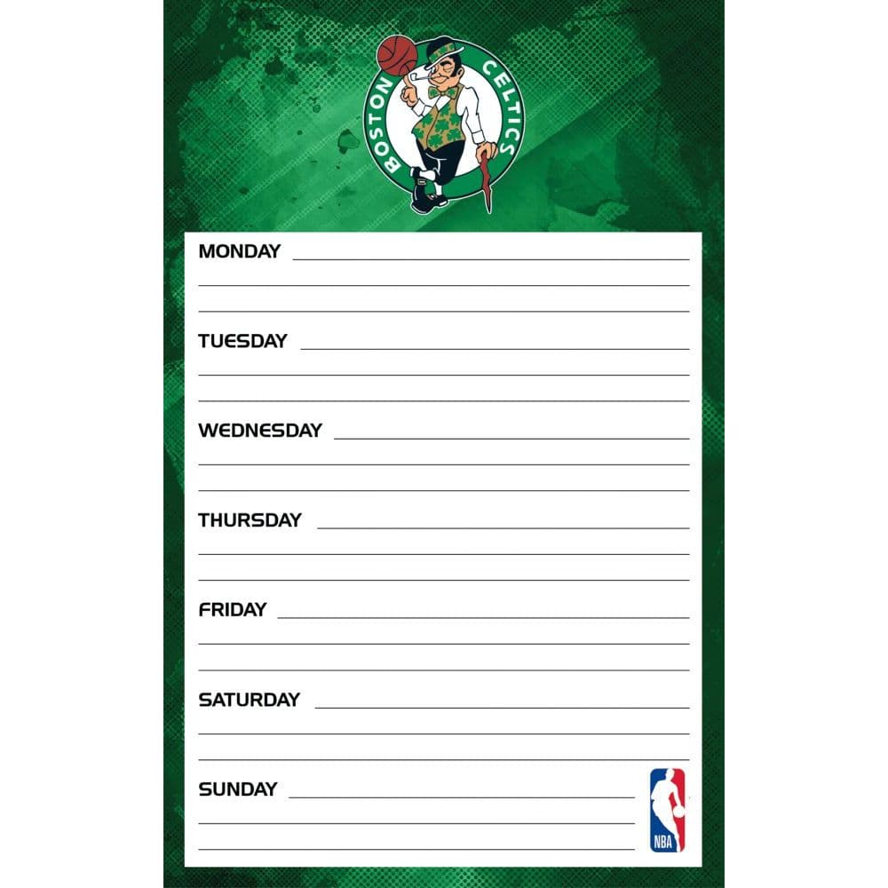 NBA Boston Celtics Weekly Planner