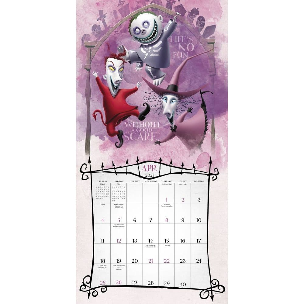 The Nightmare Before Christmas 2021 Wall Calendar | Calendar Nov 2021