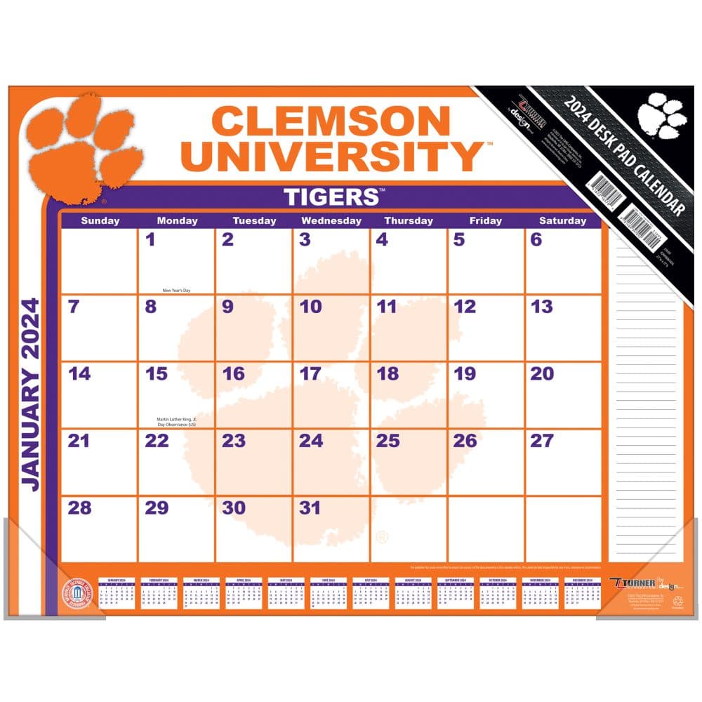 Clemson Tigers 2024 Desk Pad